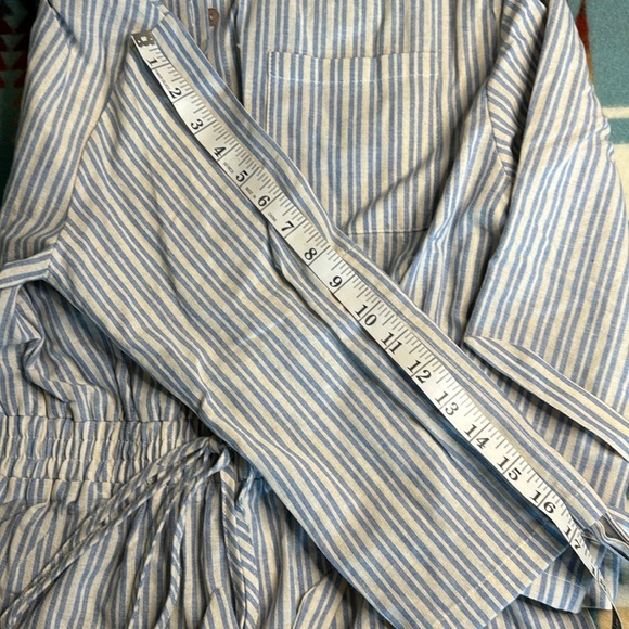 Pink Lily Should’ve Said Blue Stripe Collar Romper - Picture 11 of 15